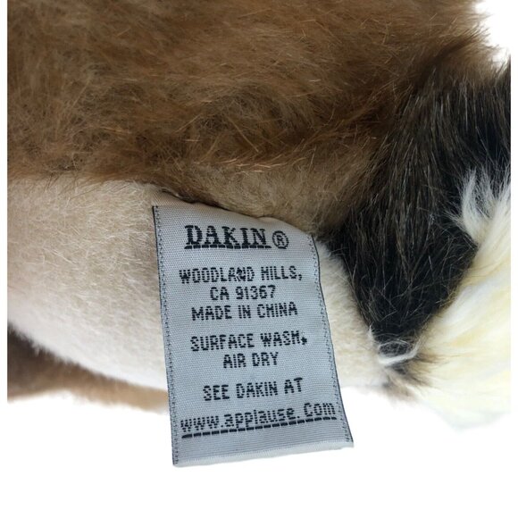 Dakin Brown Real Bunny Sitting Vintage Easter Plush Stuffed Animal Bow 12" - Picture 7 of 15